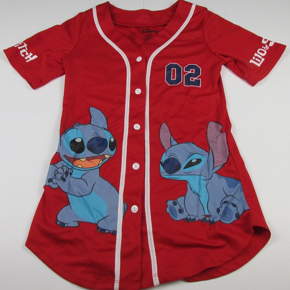 Lilo & Stitch Ohana Red 02 Baseball Jersey Walt Disney World Adult Junior Small